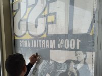 Window Graphic Installation  Non-blockout window film installation